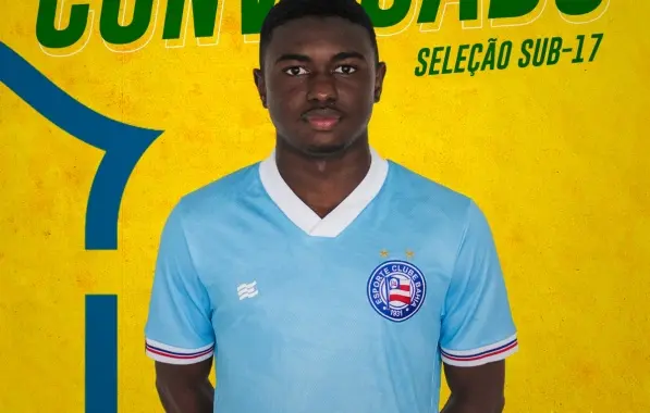 Volante Sidney, do Bahia, é convocado para a Seleção Brasileira sub-17