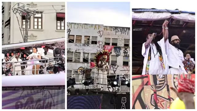 Carnaval de Salvador é aberto com encontro histórico de trios de Ivete Sangalo, Carlinhos Brown, BaianaSystem e Ilê Aiyê