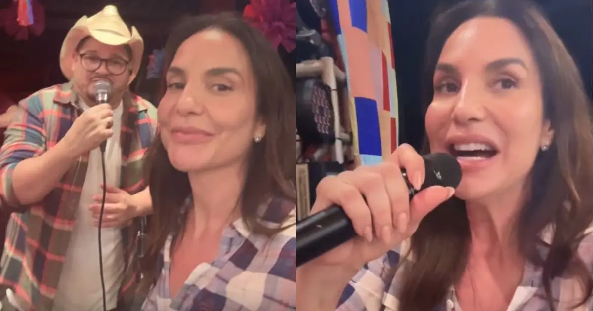 VÍDEO: Ivete Sangalo promove São João para funcionários na Bahia e dá palhinha em evento
