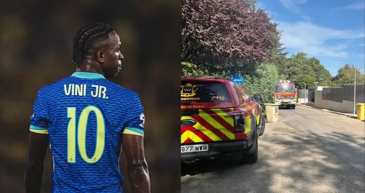 Incêndio atinge casa do atacante Vinícius Jr. em Madri