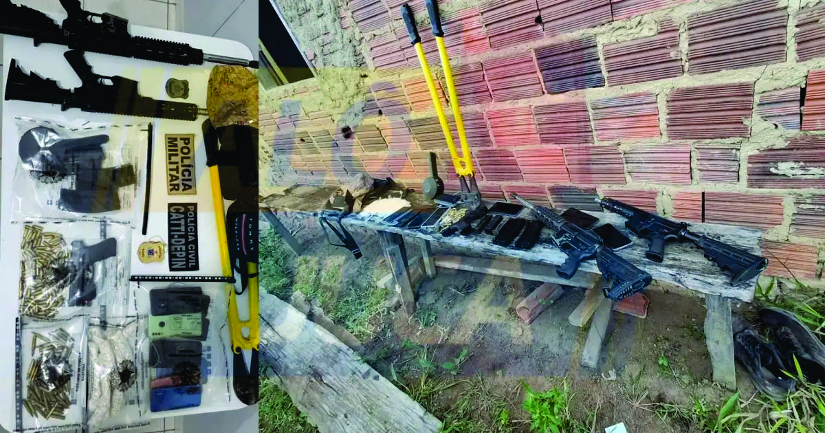 Polícias Civil e Militar apreendem fuzis, pistola Glock e drogas em operação contra grupo ligado a duplo homicídio em Iguaí