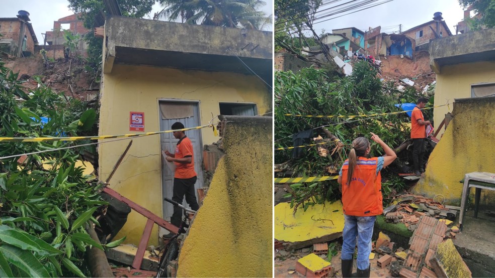 Idoso morre após deslizamento de terra causado pela chuva no extremo sul da Bahia