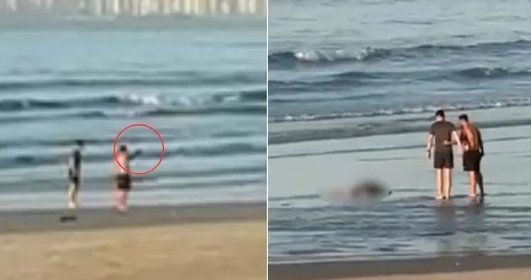 VÍDEO: Militar do Exército reage a assalto e mata homem armado com faca em praia de SP