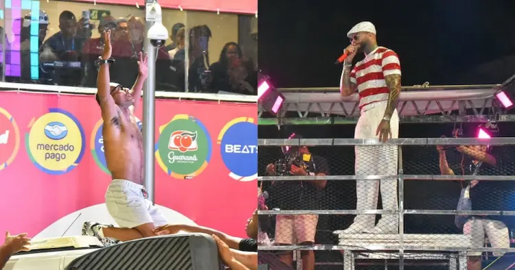 Folião sobe em caminhão do trio Igor Kannário e interrompe desfile no Campo Grande