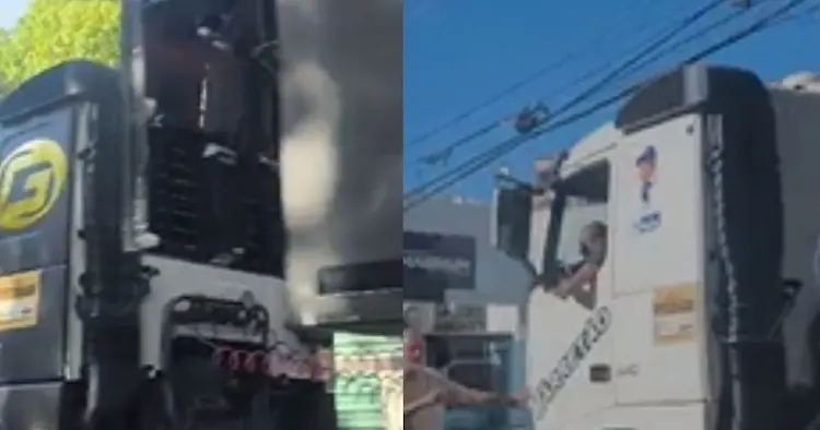 VÍDEO: Trios elétricos estacionados na Av. Garibaldi geram congestionamento na manhã deste domingo