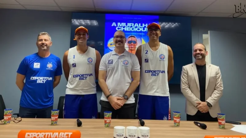 Pensando em Los Angeles 2028, Bahia apresenta Pedro Oliveira como novo parceiro de George no vôlei de praia