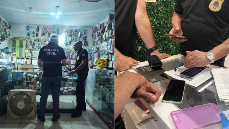 Operação fiscaliza 600 lojas e recupera 500 celulares roubados na Bahia