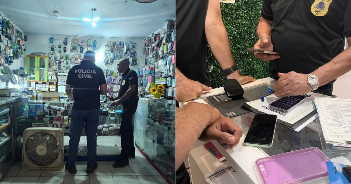 Operação fiscaliza 600 lojas e recupera 500 celulares roubados na Bahia